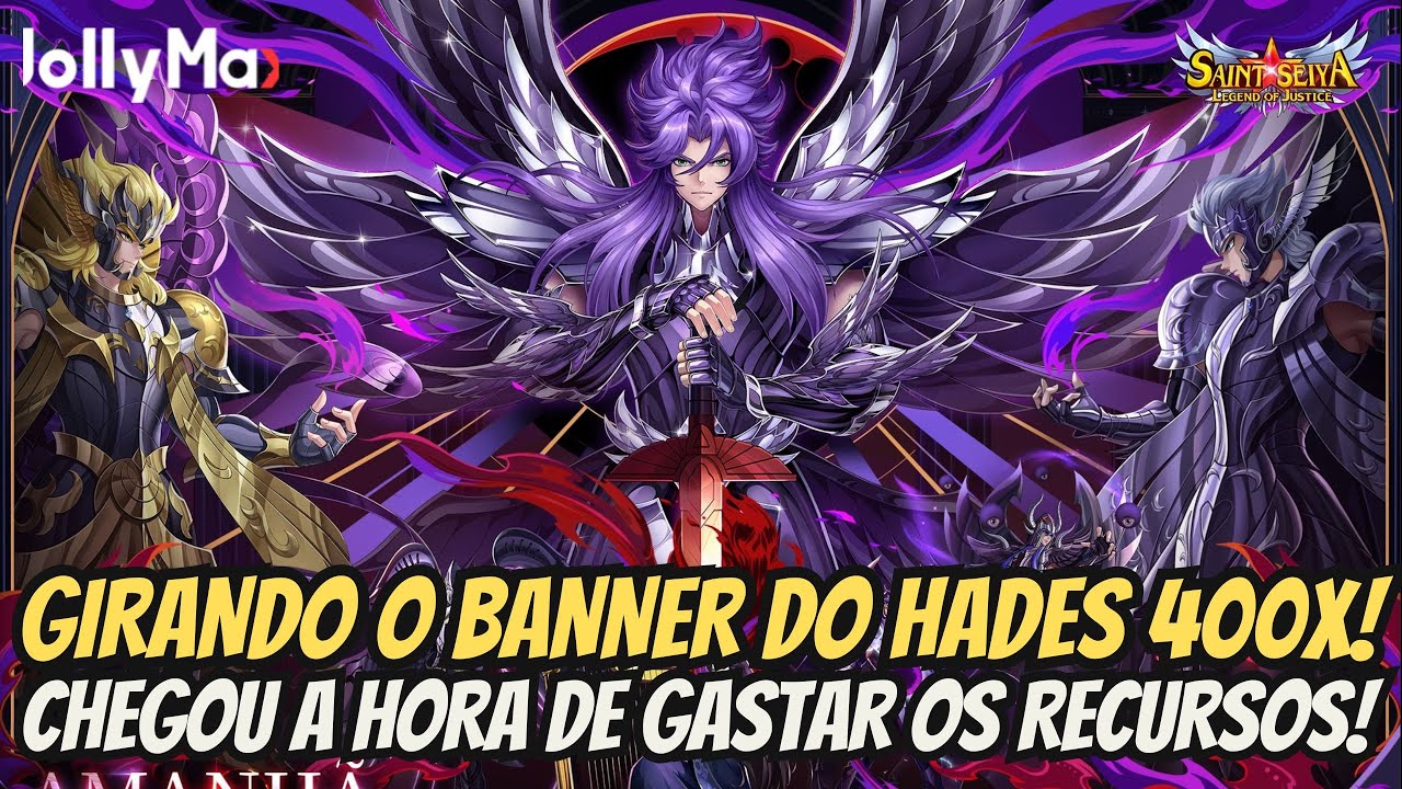 ⭐GIRANDO O BANNER DE HADES MAIS DE 400X E UPANDO O PERSONAGEM! - SAINT SEIYA LENDAS DA JUSTIÇA!!!⭐