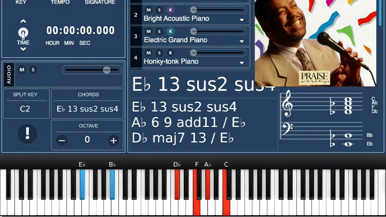 KEYBOARD TUTORIAL - Ron Kenoly Lift Him Up