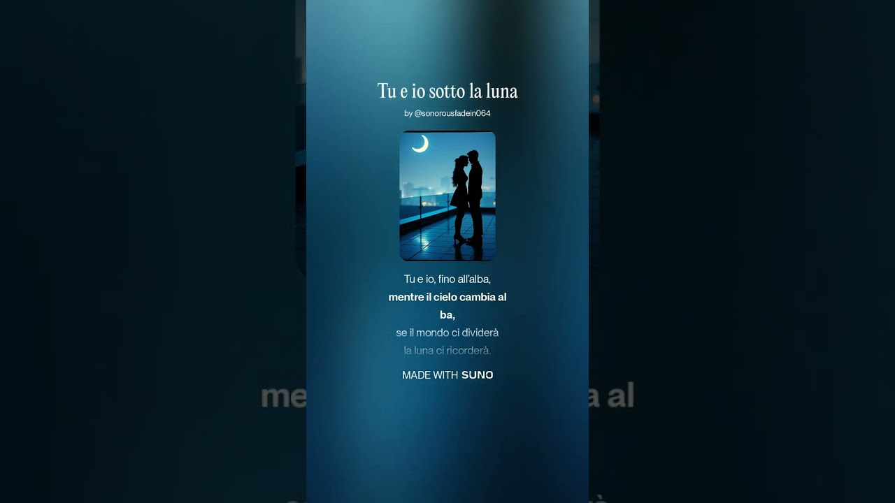 Tu e oi sotto la luna (letra y musica de Pedro Musat)