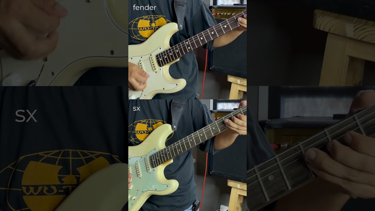 Fender o SX? Dejen sus respuestas 🧐🧐 #guitar #guitarra #guitarratips #reto #challenge