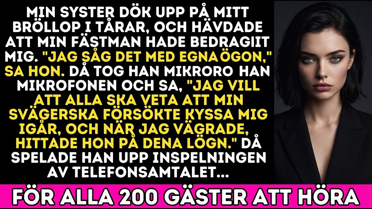 Min syster sa att jag varit otrogen för att stoppa bröllopet, men han avslöjade henne.