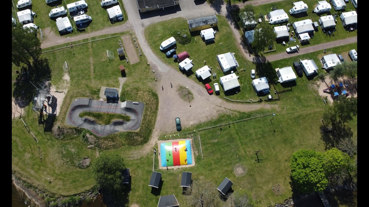 Beautiful Sweden Vadstena Camping 4K Top View May 2023