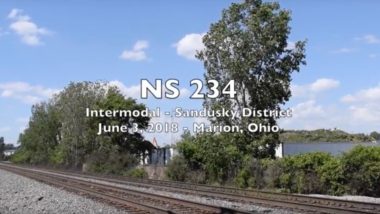 NS Train 234 w/fmr CNW SD60 & Standard Cab SD60 - June 3, 2018 - Marion, Ohio