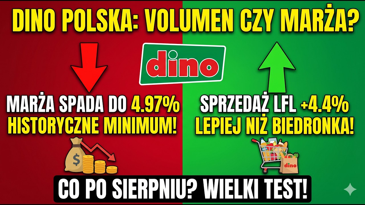 Dino Polska Q1 2026 &mdash; wolumen kontra marża, test w sierpniu