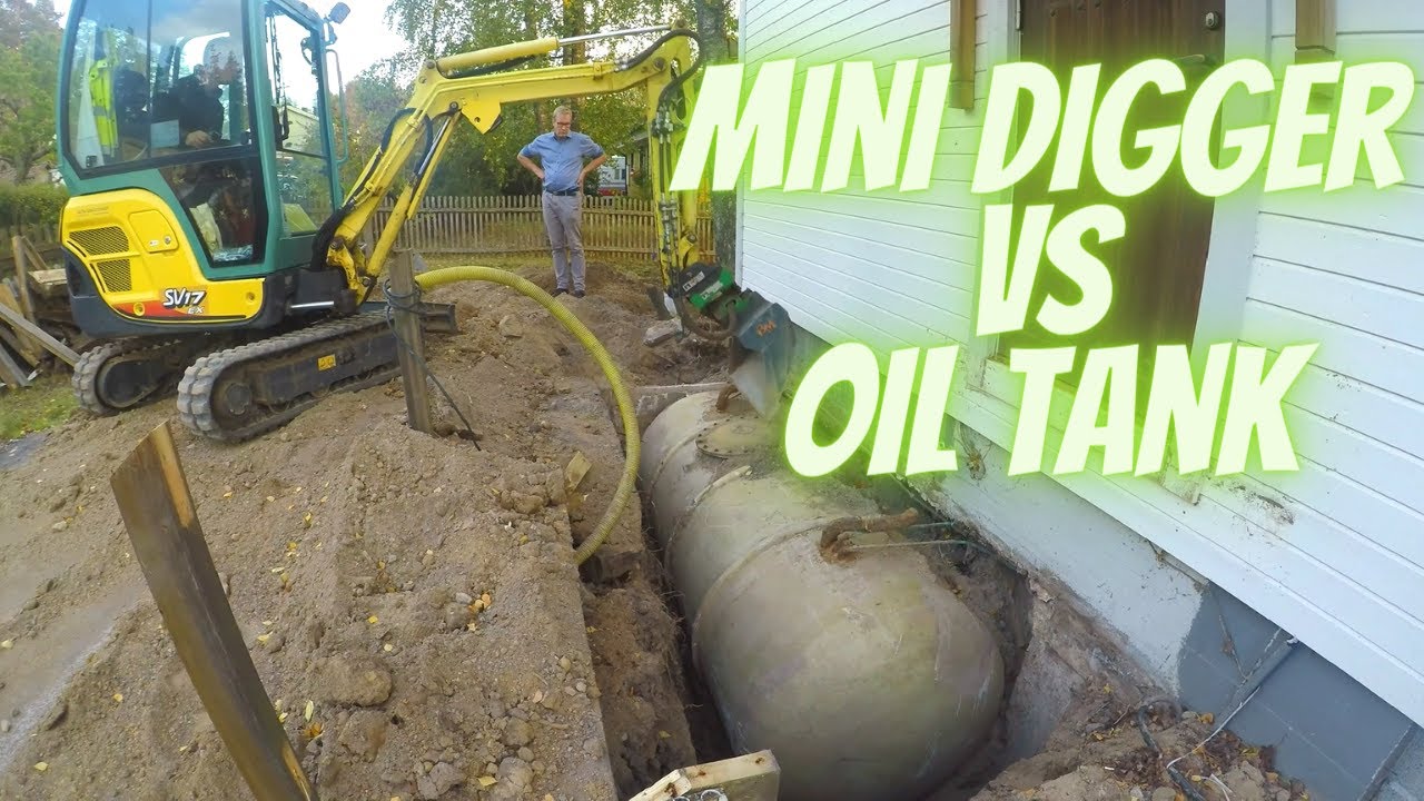 Digging out an oil tank