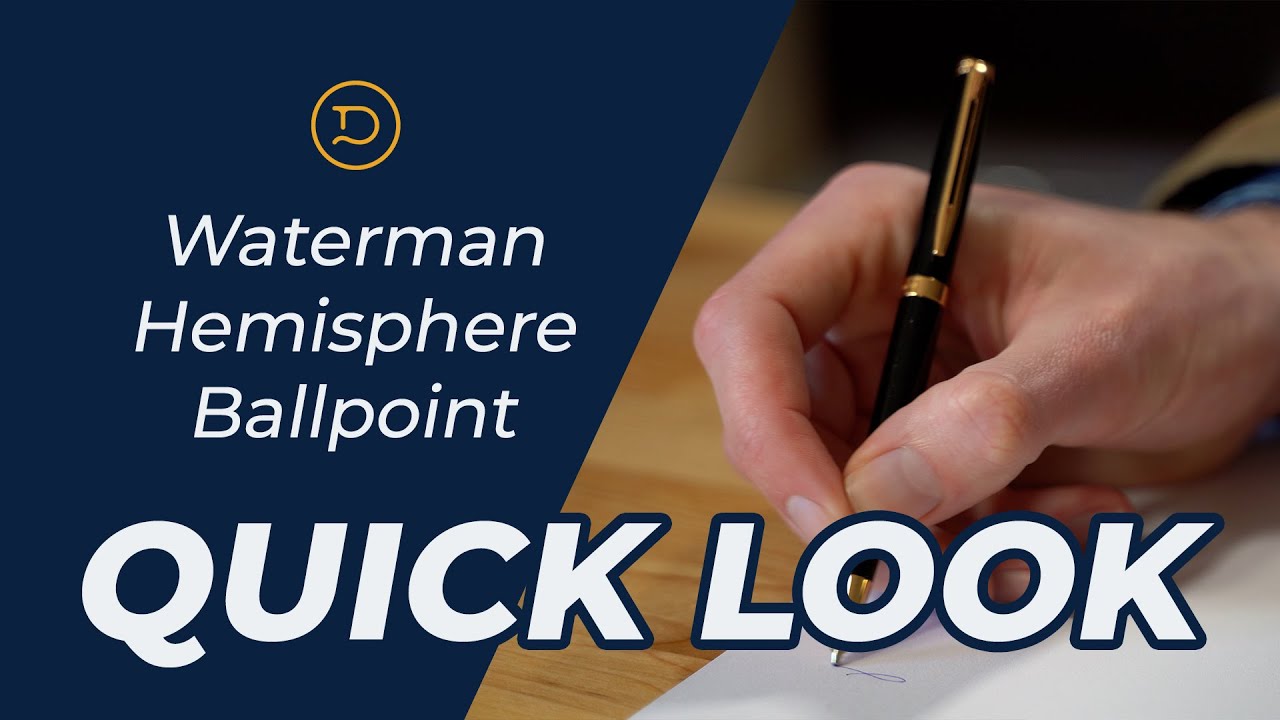 Быстрый обзор: шариковая ручка Waterman Hemisphere Black and Gold | Великолепная подарочная ручка...
