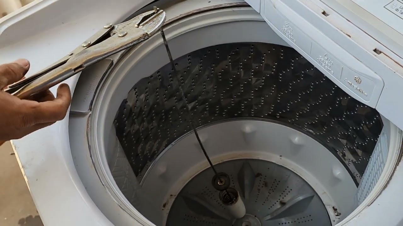 Máquina Panasonic quebrou a tampa, como fazer  ela funcionar sem a tampa? Veja como é simples.