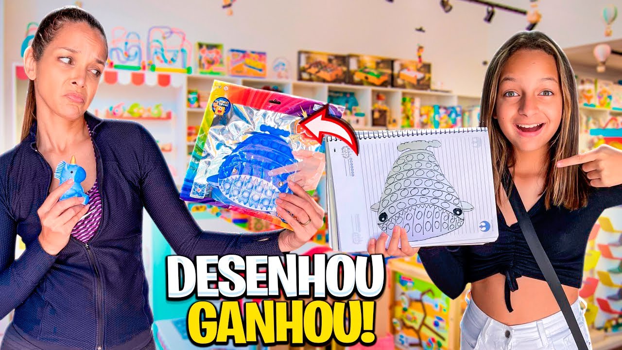 TUDO QUE EU DESENHAR DE FIDGET TOYS ELA VAI COMPRAR | Tio Lucas e Laila