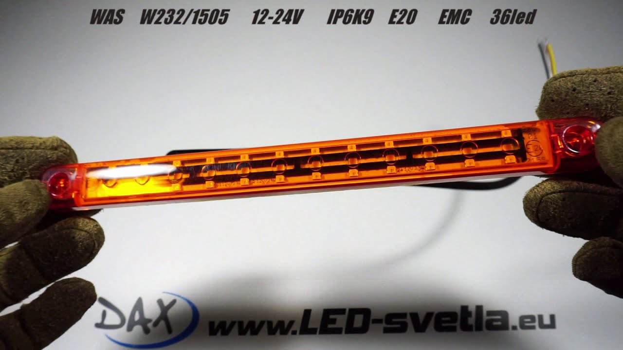 Koncové LED světlo WAS W232 č.1505 mini Statický blinkr