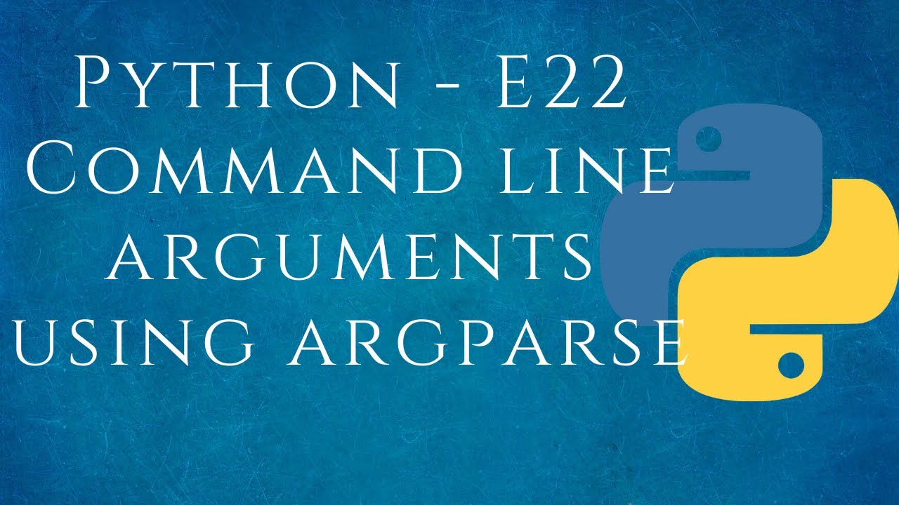 Python-E22 Command Line Arguments | Argparse Module | Tamil