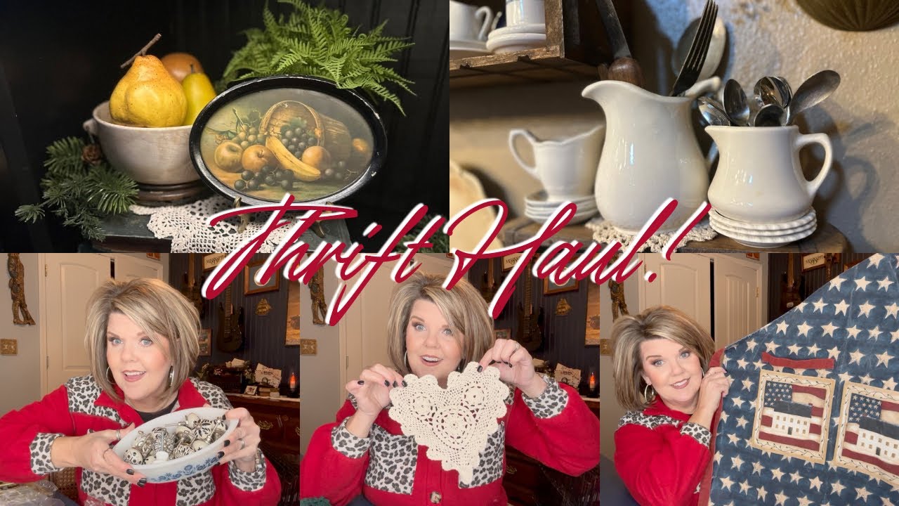 Huge Thrift Haul & FB Marketplace Finds!  How I styled a couple of my favorite items! #thrifthaul