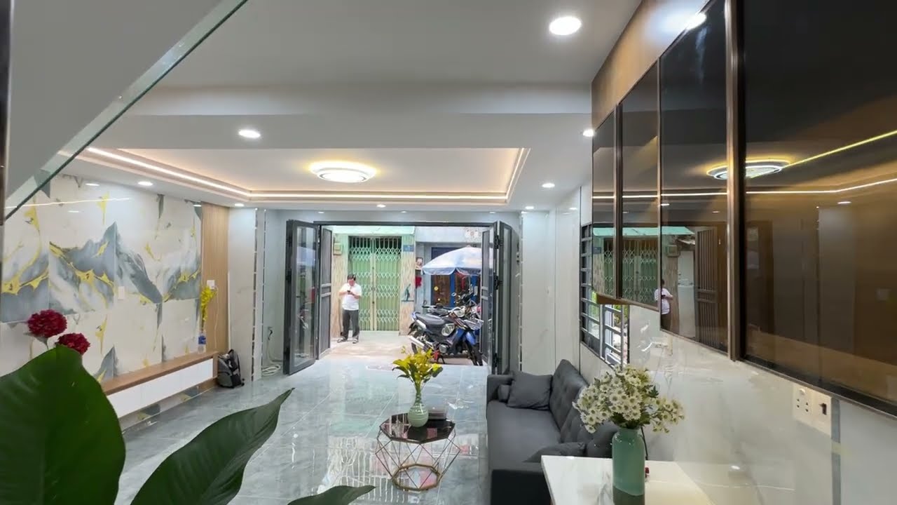 Nhà mới ngang 4,6m dài 10m sổ hồng mới gần chợ Phú Lâm #0933797979 