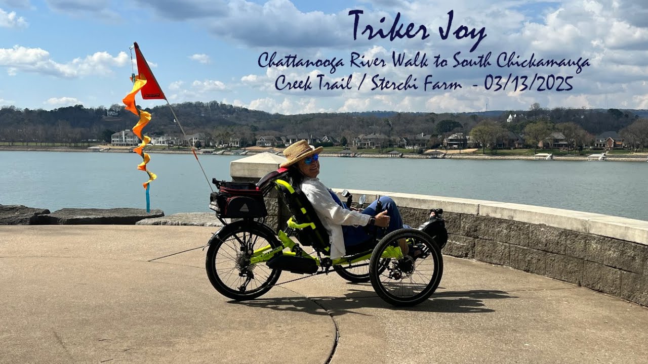 Triker Joy on the Chattanooga Riverwalk to South Chickamauga Creek Greenway
