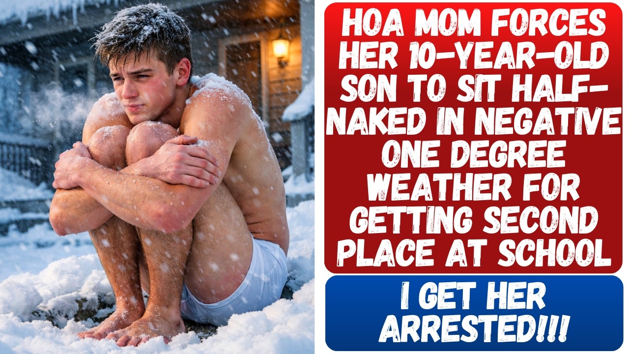 HOA KAREN FORCES HER 10-YO SON TO SIT HALF-NAKED IN -1 DEGREE WEATHER FOR GETTING 2ND AT SCHOOL!!!