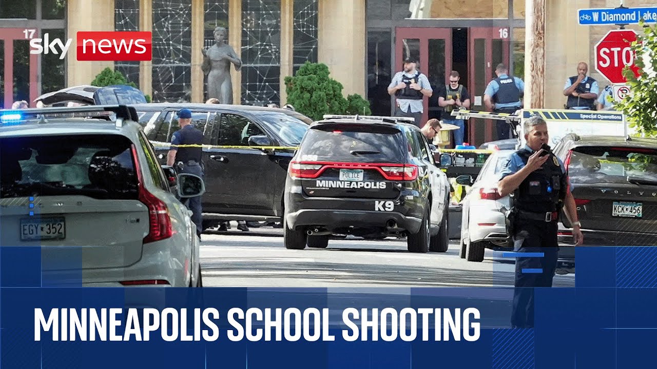 Two children killed in Minneapolis school shooting | Sky News coverage