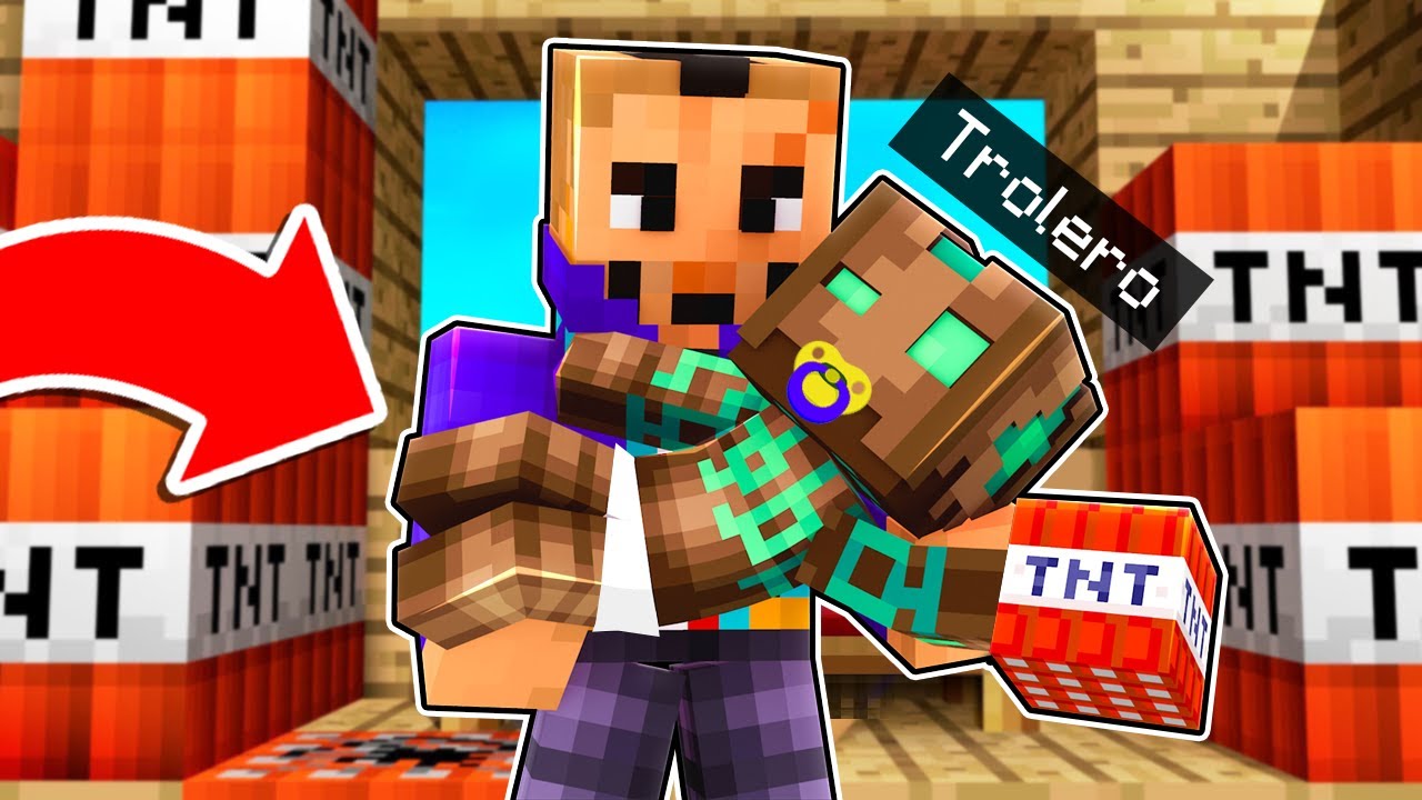 TROLLEO a mi AMIGO CONVERTIDO en UN BEB&Eacute; en MINECRAFT!