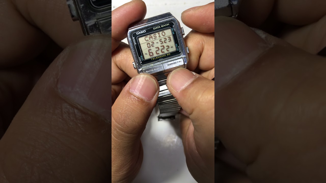 Vintage Casio DB-500 262 how to adjust time and use 빈티지 카시오 date bank telememo 50 사용법