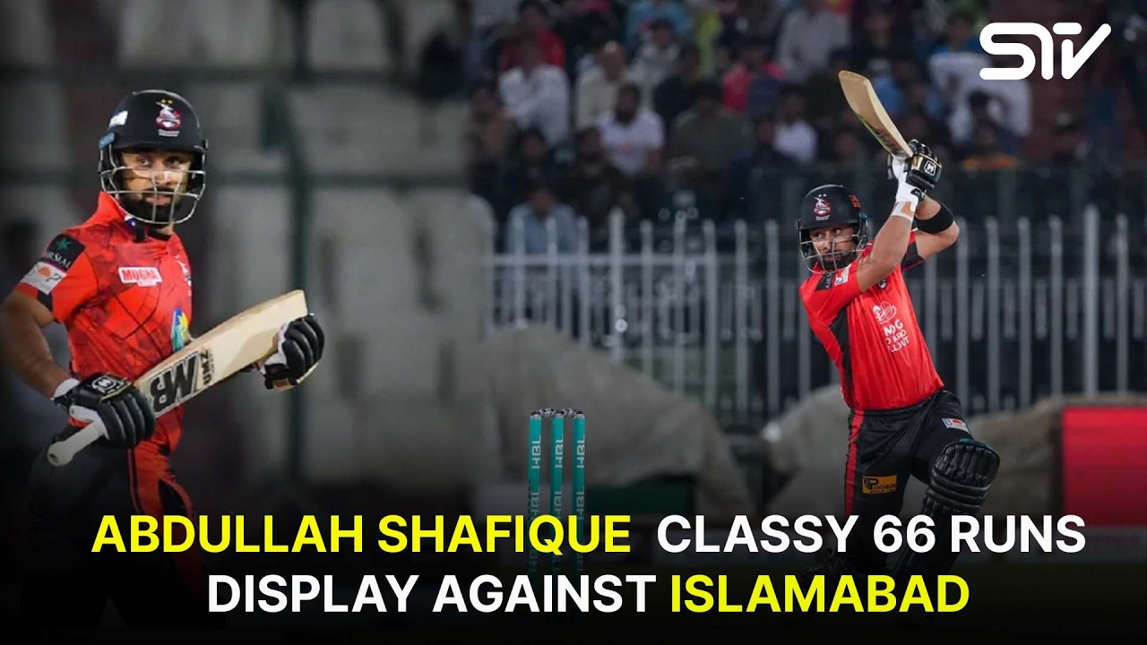 Abdullah Shafique Classy 66 Runs Against Islamabad PSL 10 🏏 | HBL PSL X | M3O1T