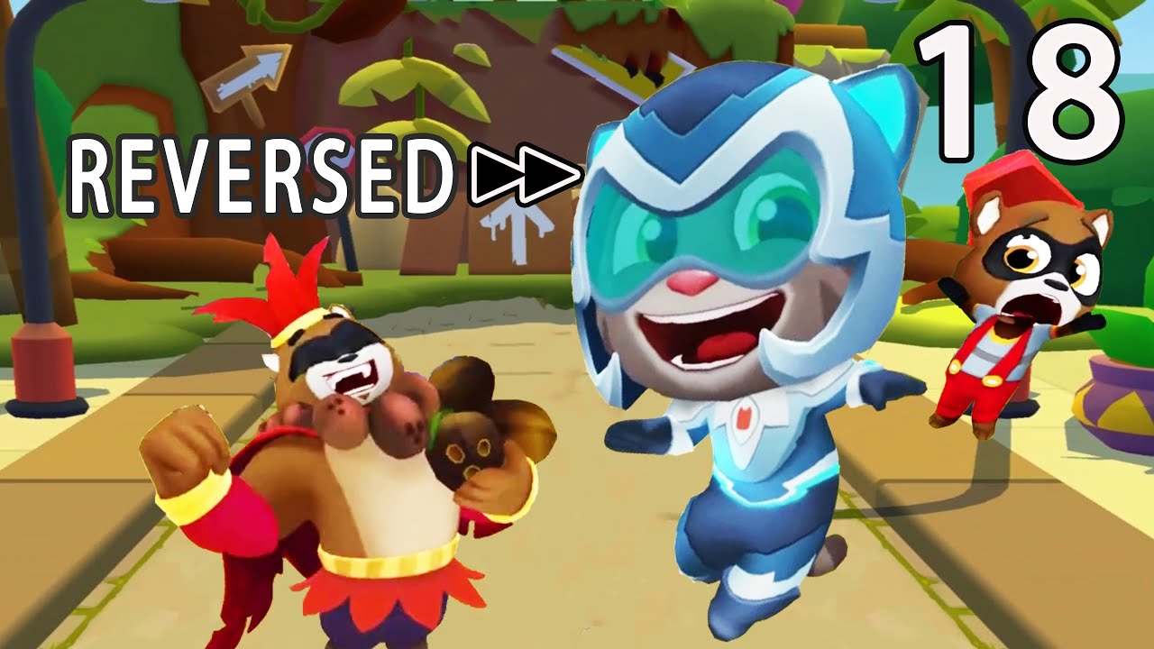 Talking Tom Hero Dash  REVERSED   | Part 18 | 4K UHD
