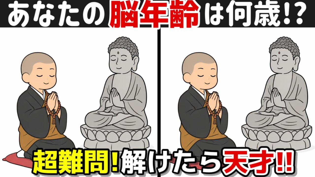 【間違い探し×脳トレ!!】脳トレで若々しく!! 記憶力向上、集中力向上、老化防止に効果的です！認知症予防にも効果絶大！