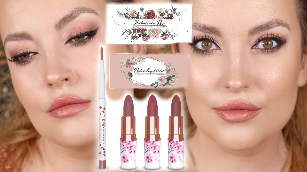 RÓŻA HERBACIANA, NATURALNY KONTUR i zestaw do ust KWITNĄCA WIŚNIA by Agnieszka Janoszka.