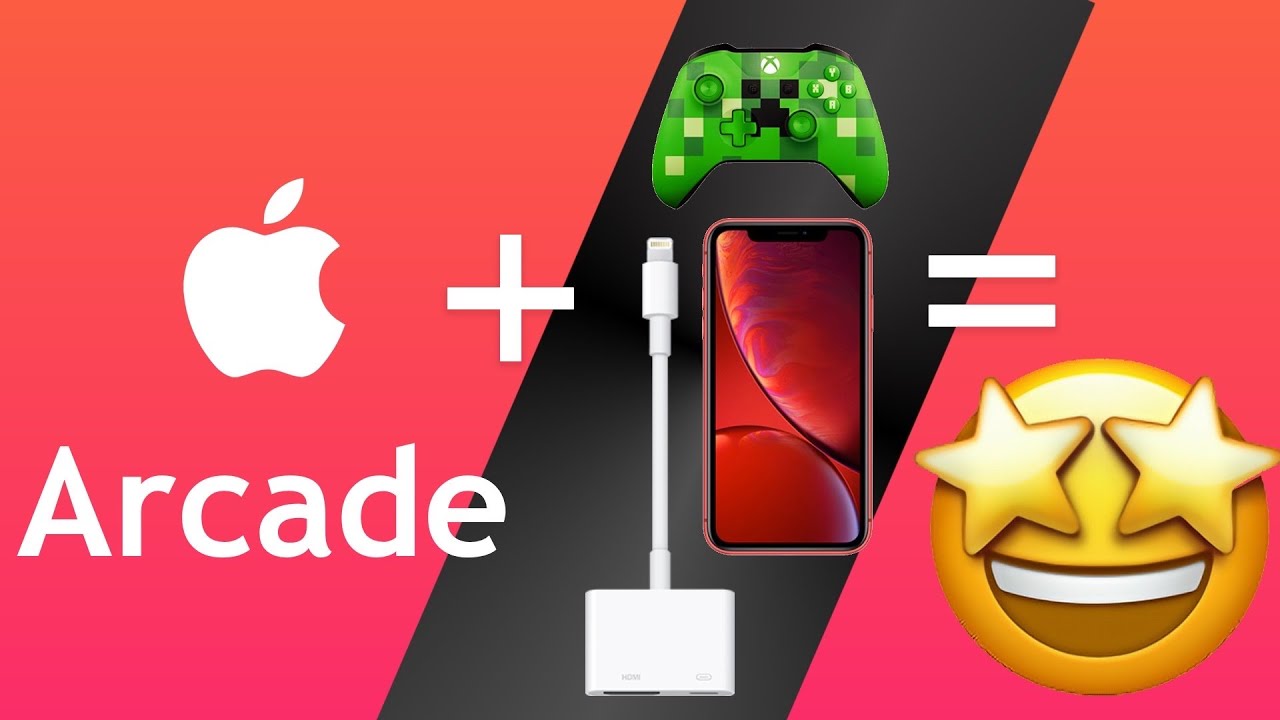 Apple Arcade iPhone and iPad HDMI to TV. Lightning to Digital AV adapter.