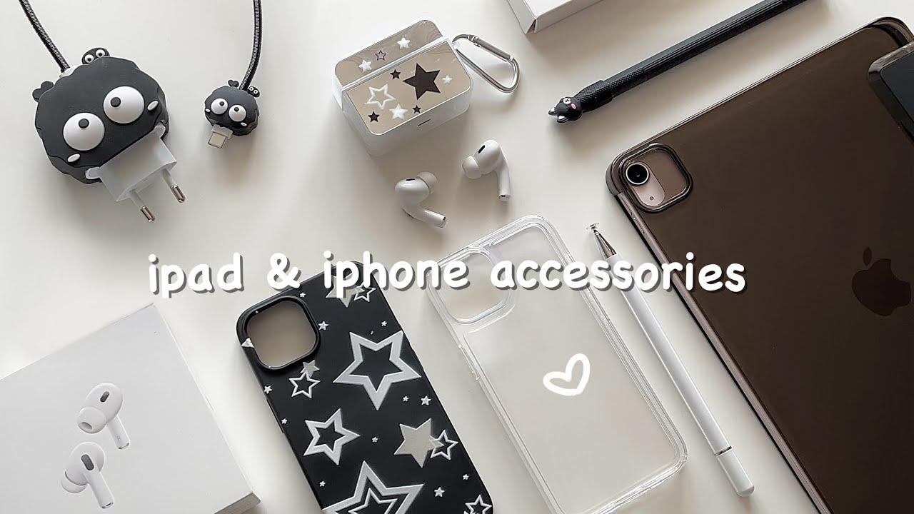 unboxing new ipad & iphone accessories ‧₊˚ ⋅🖤