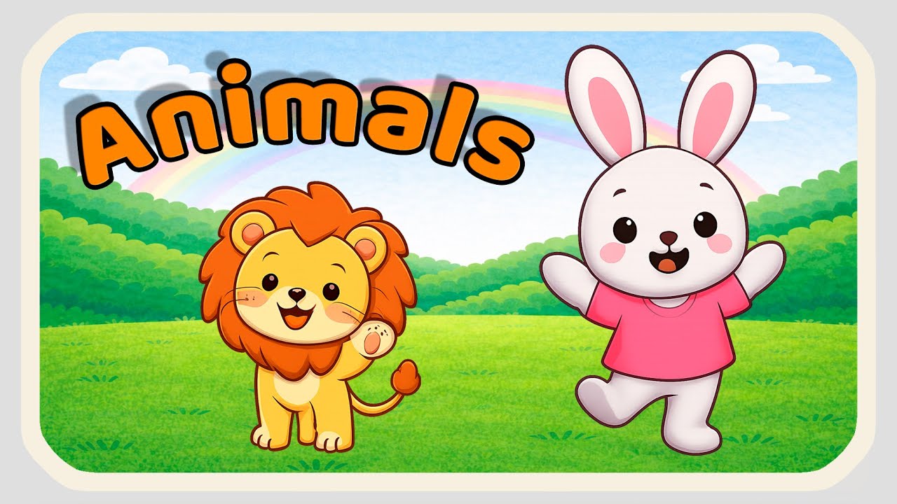 🐘🦁 Learn Wild Animals for Kids | Animal Names in English