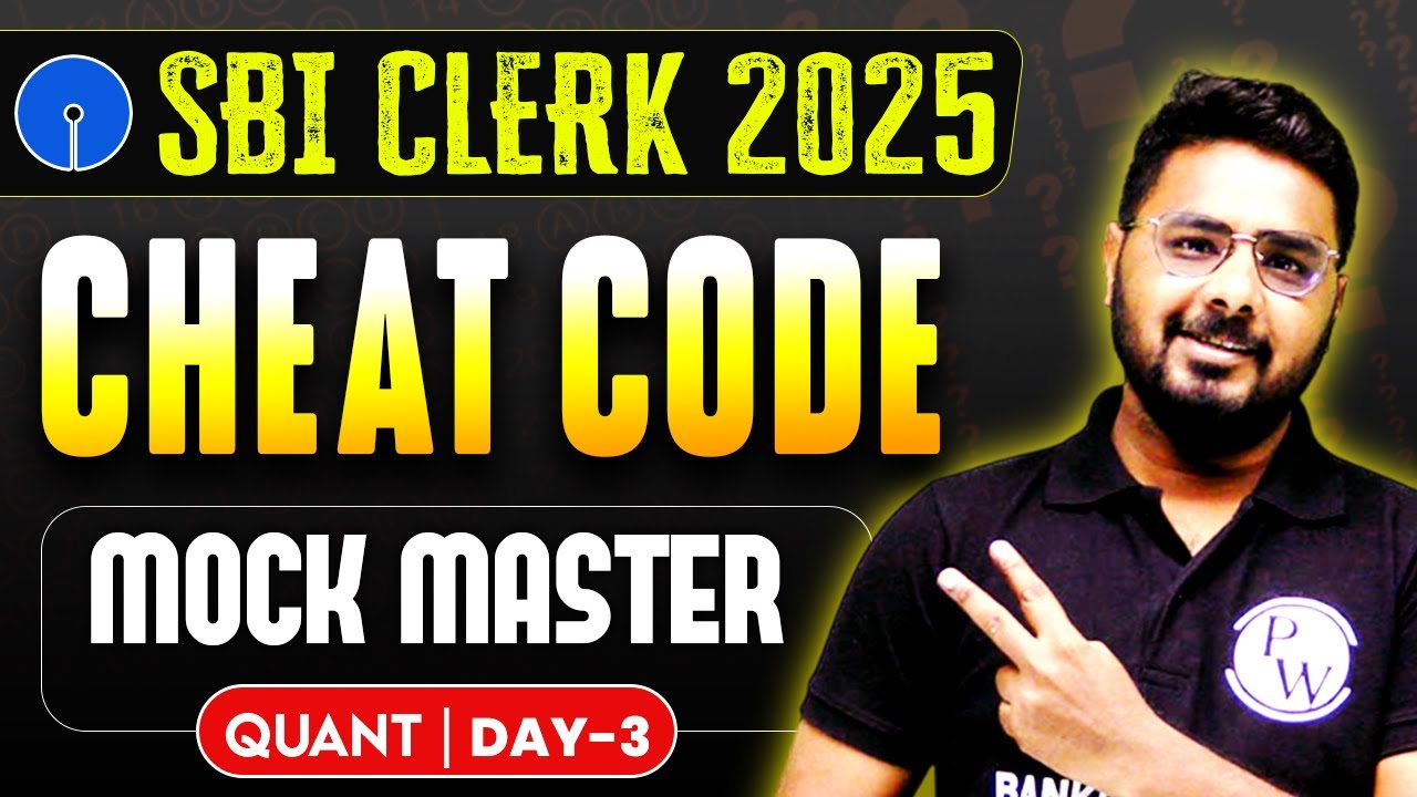 SBI Clerk Preparation 2025 | Mock Master | SBI Clerk Quant | Day -3 | by Sumit Sir