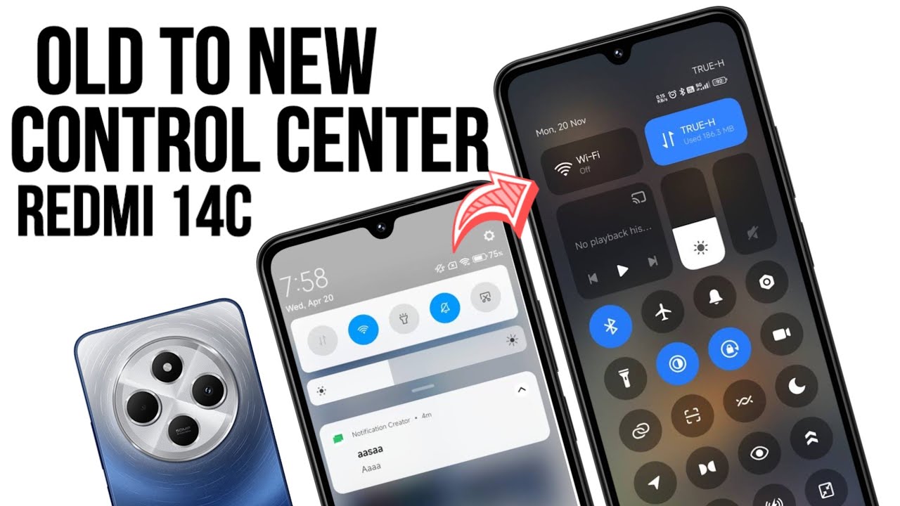How to change Control Center Style on Redmi 14C | HyperOS New Control Center