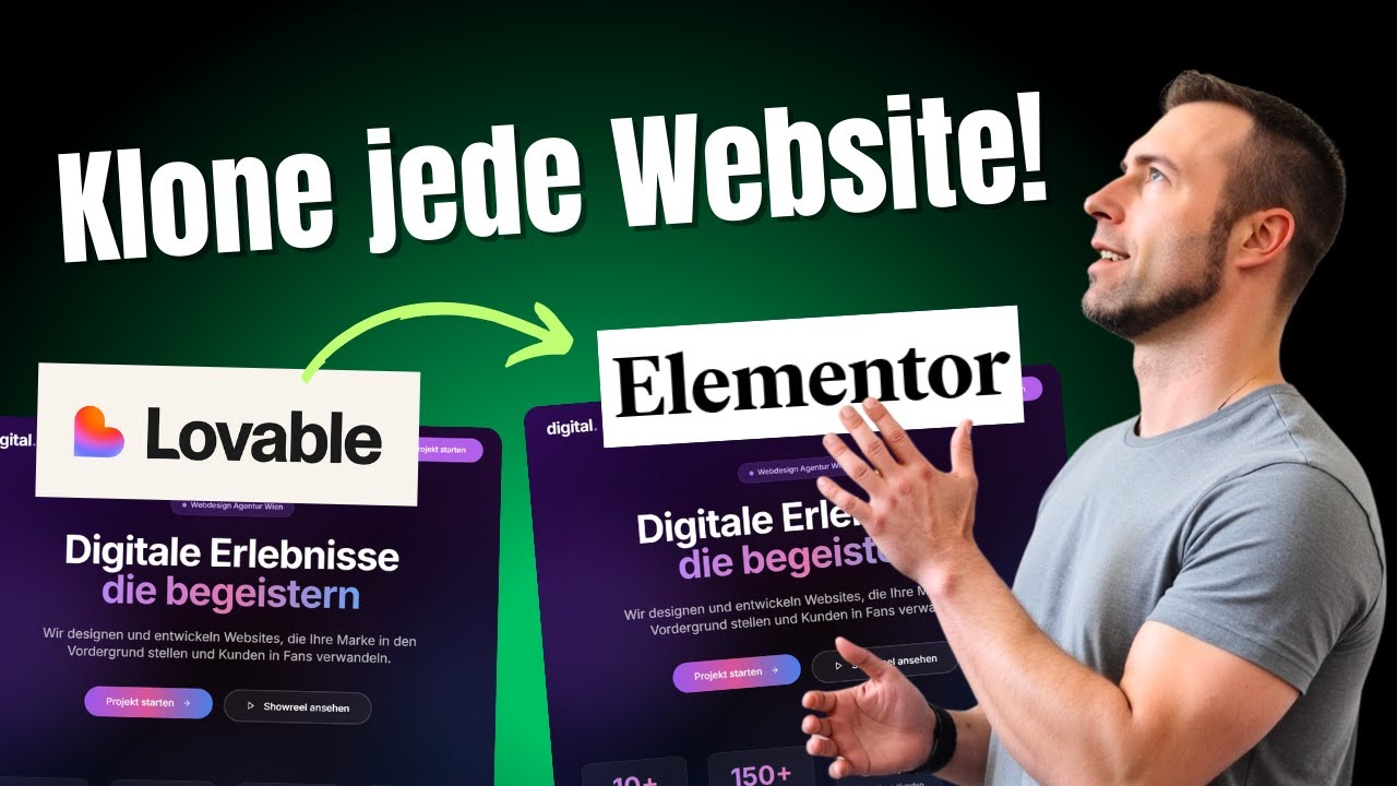 Lovable Webseite zu WordPress / Elementor klonen 👉 Schritt f&uuml;r Schritt