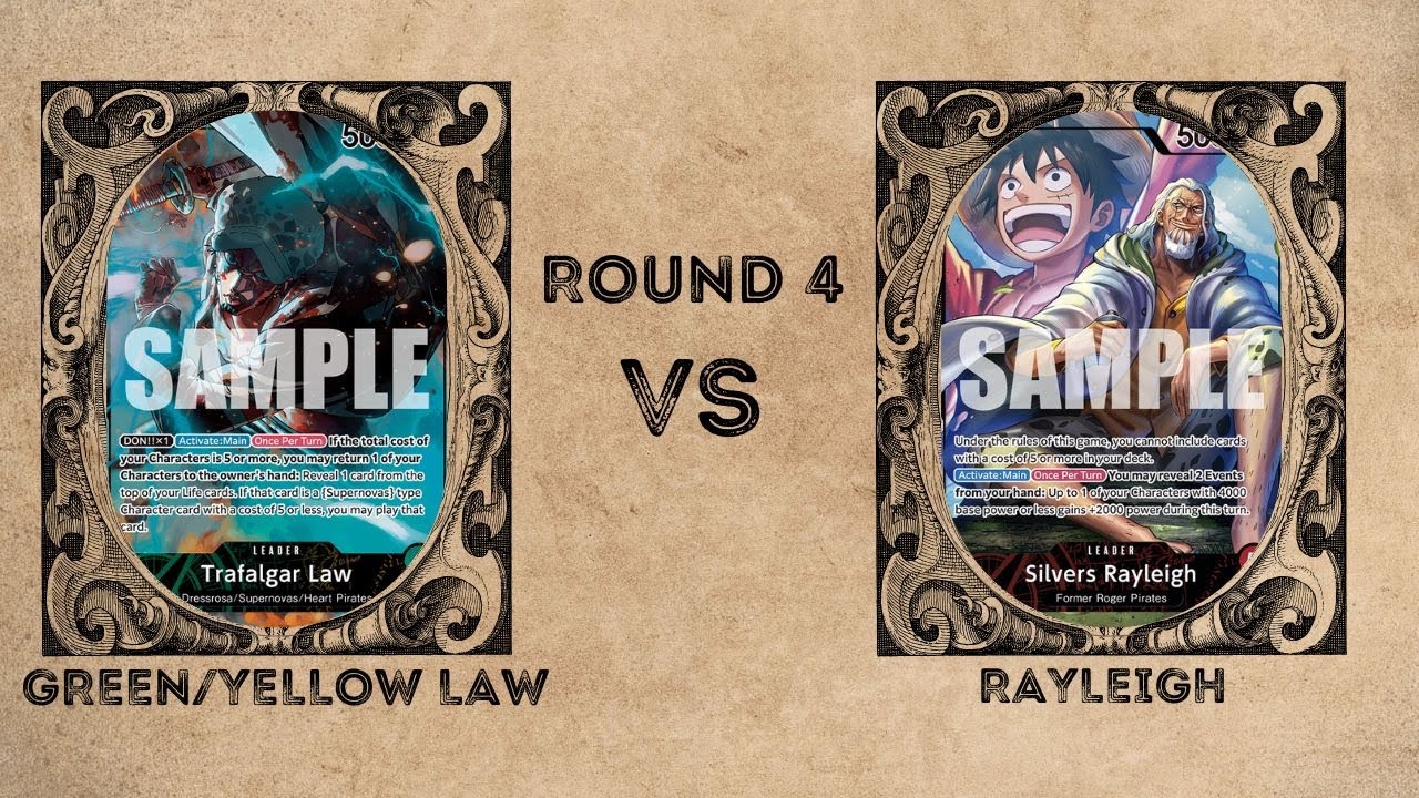 One Piece Local PRB02 Tournament POV GY Law vs Rayleigh Round 4