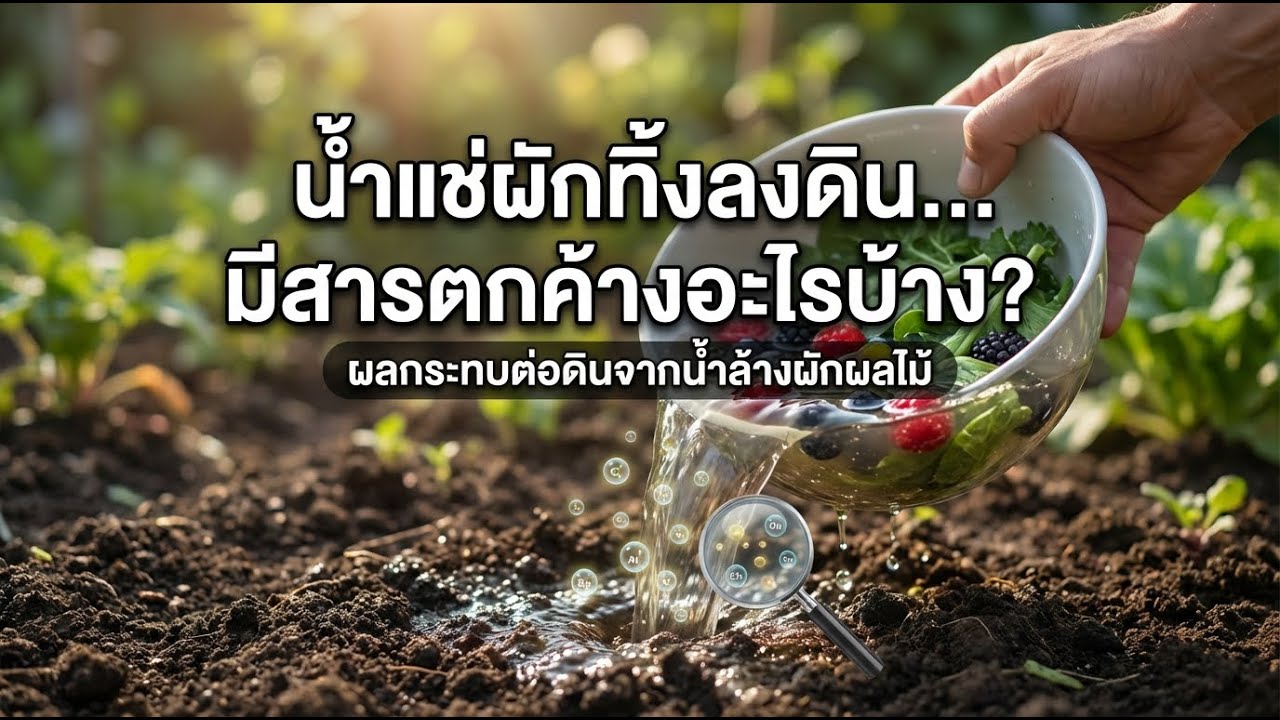 แช่น้ำล้างผลไม้-ผักแล้วสารพิษหายจริงหรือ? เปิดความจริงที่อยู่ในดินหลังล้าง