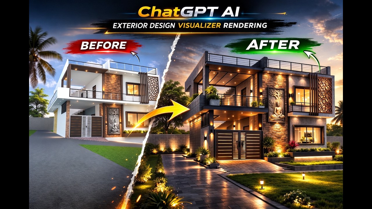 Stunning Exterior Rendering Made Easy with ChatGPT AI!