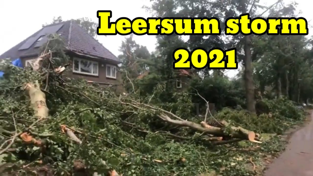 Leersum storm | heavy storm destroyed houses in Leersum, Holland