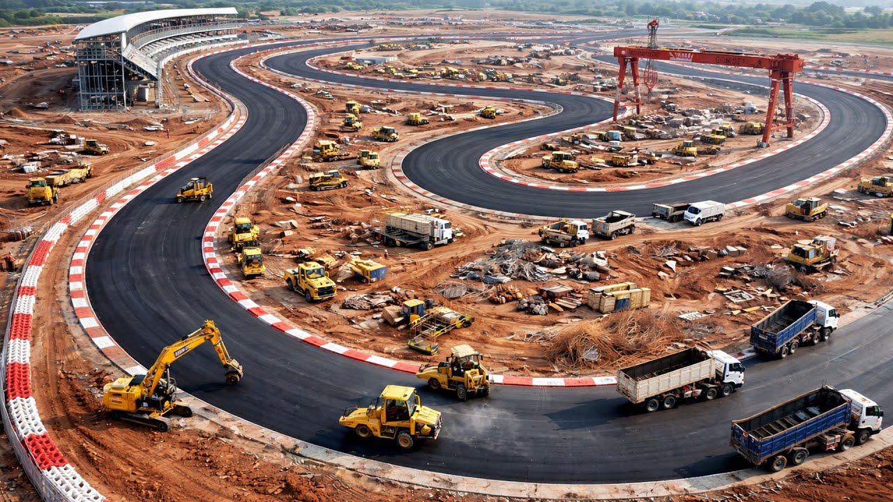 Cómo se Construyen Circuitos de Motociclismo Gigantes con Precisión Extrema (Proceso Completo)