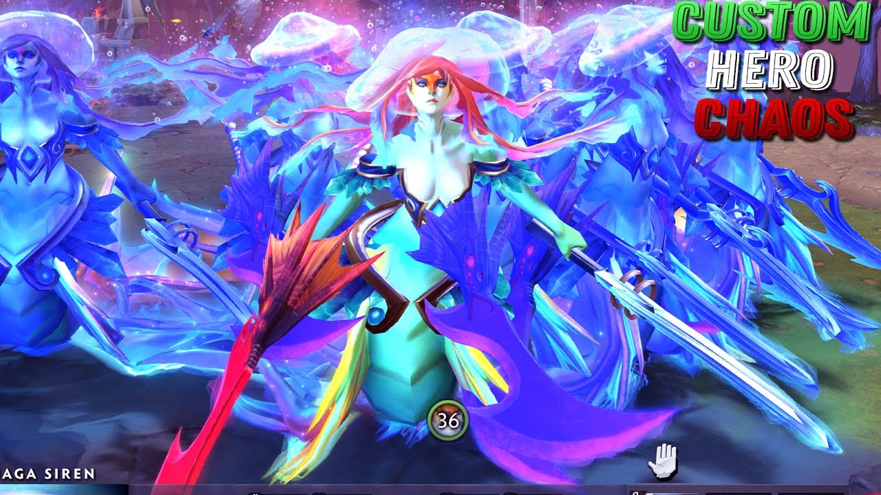 CUSTOM HERO CHAOS TOP 1 - New Naga Siren In Dota 2 7.36a