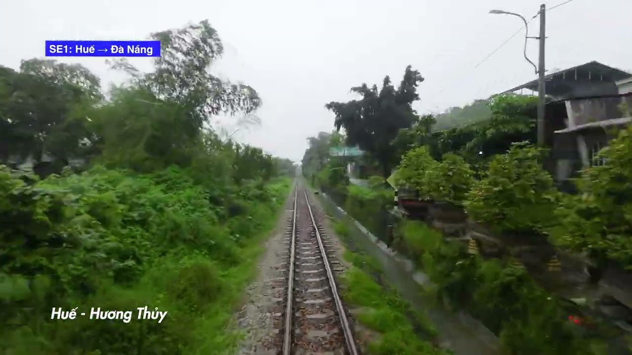NGẮM CẢNH TÀU NHANH BẮC NAM SE1 TỪ GÓC NHÌN LÁI TÀU TỪ GA HUẾ ĐI GA ĐÀ NẴNG NGẮM ĐÈO HẢI VÂN