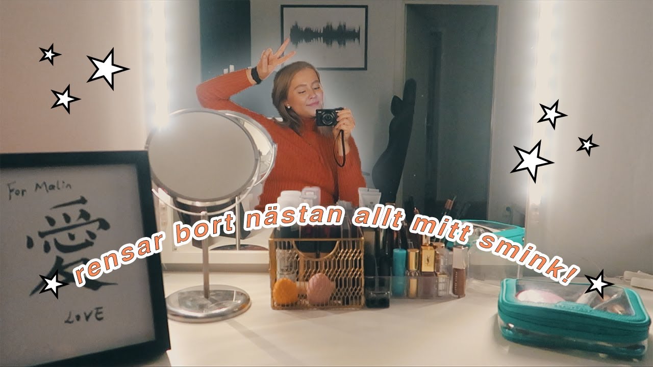 rensa sminkbordet med mig! ☆ nästan allt försvinner!