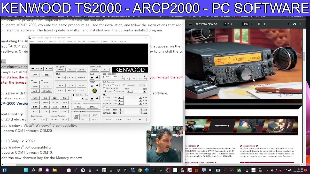 KENWOOD TS2000 - ARCP2000 - ПРОГРАММНОЕ ОБЕСПЕЧЕНИЕ ДЛЯ ПК