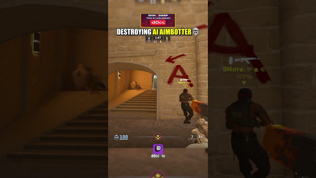 I DESTROYED AN AI AIMBOTTER💀 #cs2 #csgo #counterstrike2