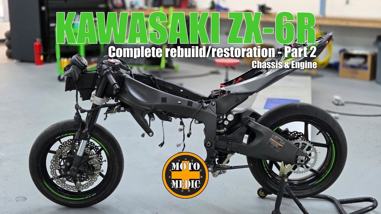 2016 Kawasaki ZX-6R Complete Rebuild - Part 2 - Chassis and Engine