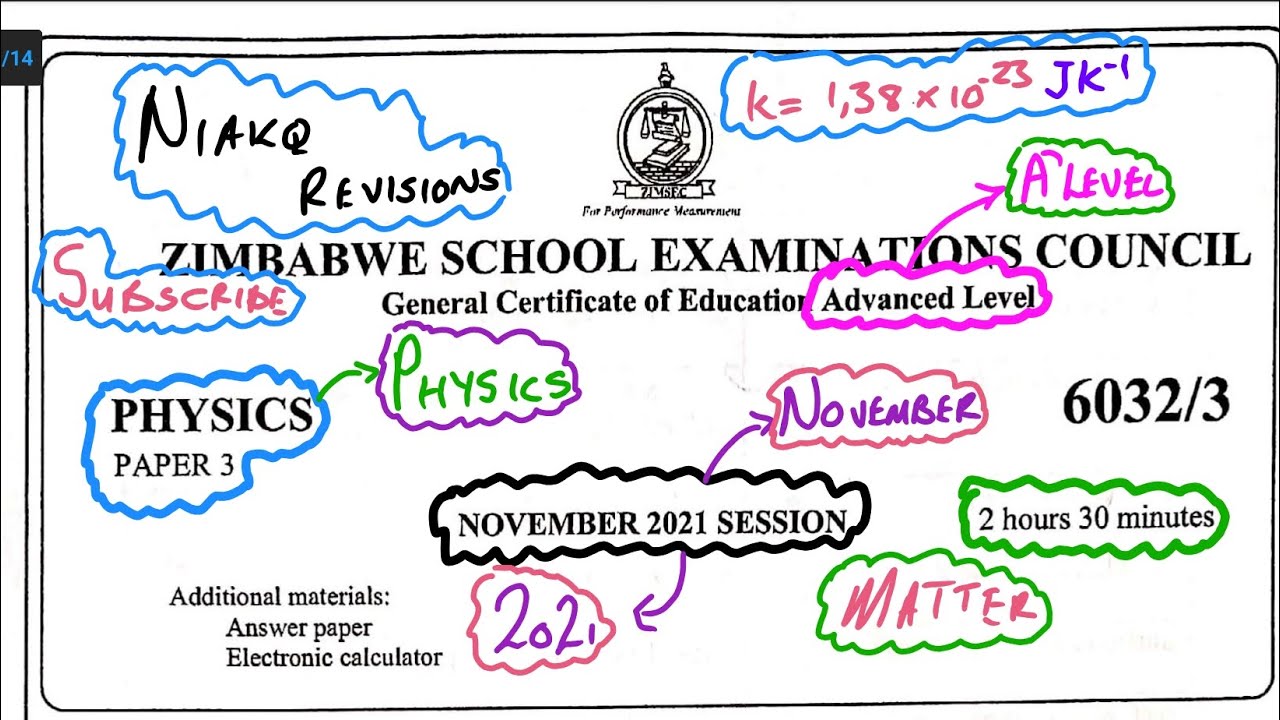 A LEVEL N2021 P3 PHYSICS MATTER ( PART 1 )
