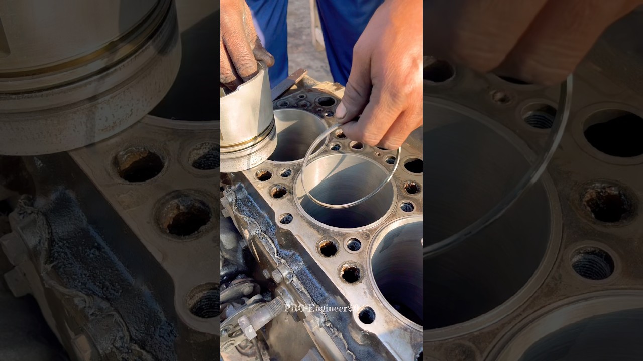 6-CYLINDER PISTON RING GAP RESIZE CHECK #engine #ideas #piston #gap #trending
