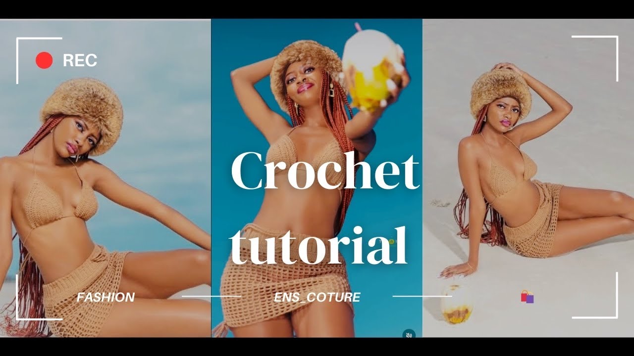 How to crochet the rose bikini mesh skirt