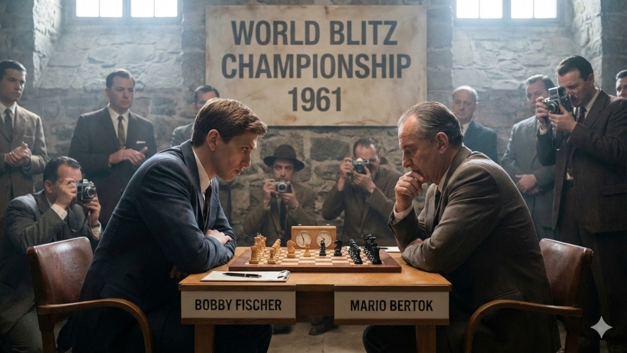 Bobby Fischer vs Mario Bertok • BledTournament 1961 | Classic Chess Game