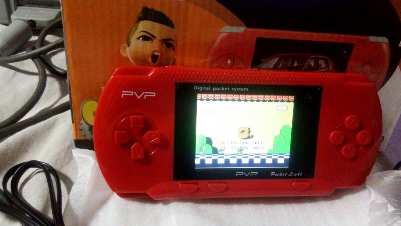Unboxing do Video Game portátil PVP Station light 3000 e primeira impressão