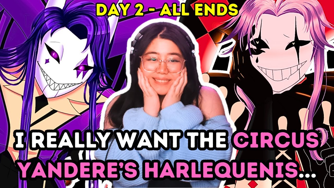 Our Yandere Pierrot Is BACK! | The Freak Circus DAY 2 - ALL ENDINGS
