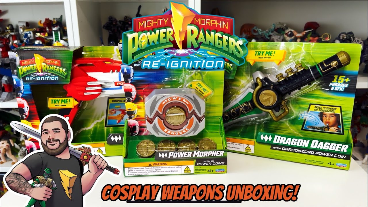 Power Rangers Re-Ignition Cosplay weapons Dragon Dagger, Blade Blaster & Morpher #mmpr 