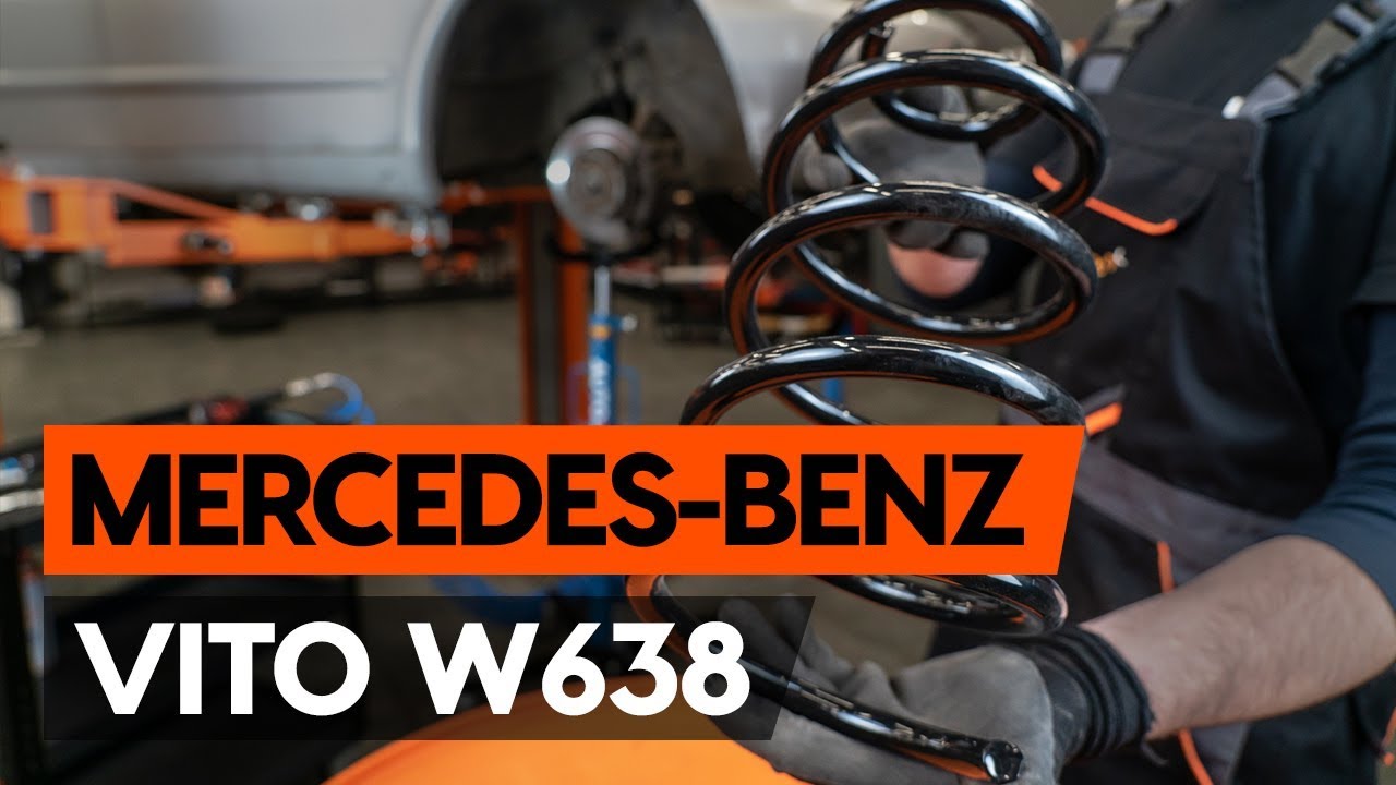 How to change front springs / front coil springs on MERCEDES-BENZ VITO 1 (W638) [TUTORIAL AUTODOC]